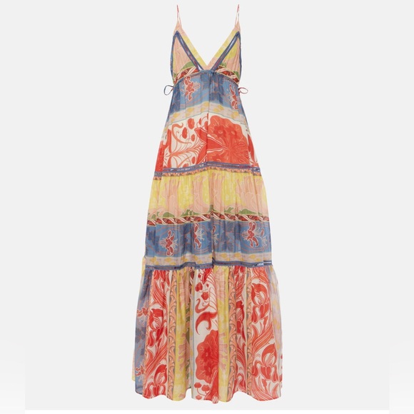 ETRO Size 50 US 14 Summer Solstice Cotton-Silk Paisley Patchwork Maxi Dress CP25